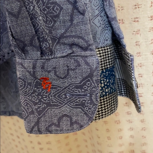 Blue Robert Graham Button Down - Picture 3 of 6